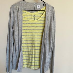 CAbi lightweight back zip cardigan M